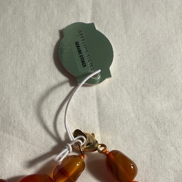 NEW 925 ST SILVER & GENUINE GEMSTONE
LONG NECKLACE - Picture 3 of 4